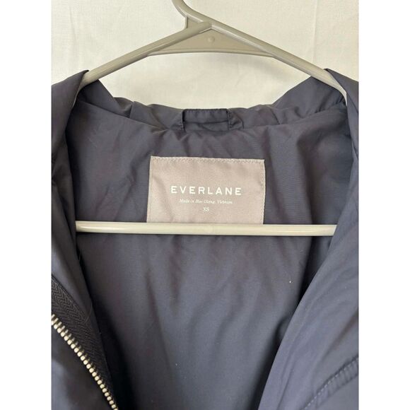 Everlane the Long Puffer Coat Jacket in Deep Navy Womens Size XS WITH FLAW - Picture 5 of 7